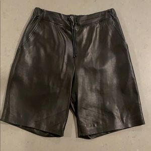 T by Alexander Wang Leather Gym Short